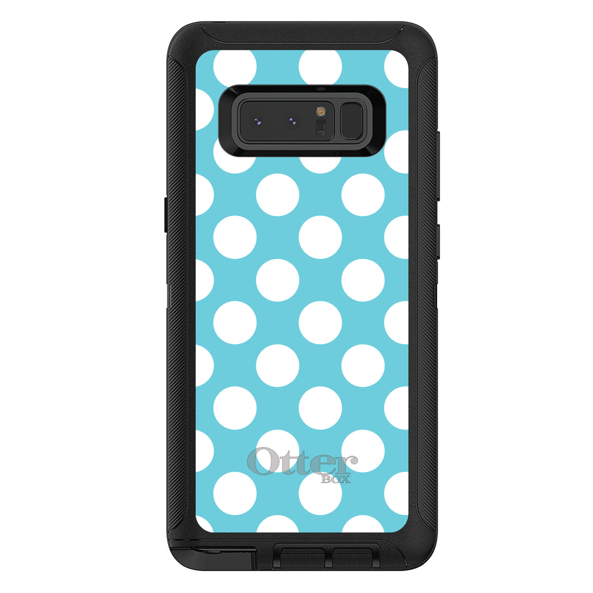 White & Blue Polka Dots OtterBox Defender Case for iPhone & Galaxy, view 17