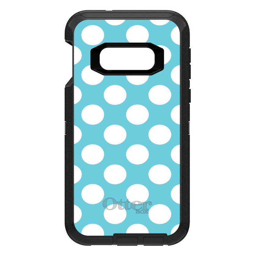 White & Blue Polka Dots OtterBox Defender Case for iPhone & Galaxy, view 10