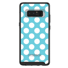 DistinctInk™ OtterBox Symmetry Series Case for Apple iPhone / Samsung Galaxy / Google Pixel - White & Blue Polka Dots