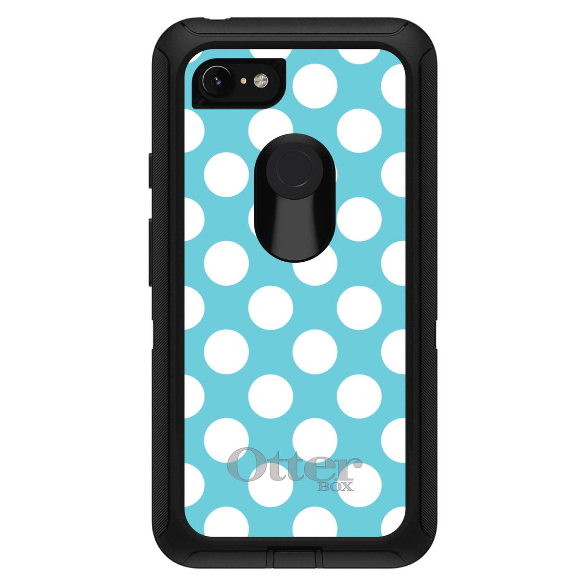 White & Blue Polka Dots OtterBox Defender Case for iPhone & Galaxy, view 18