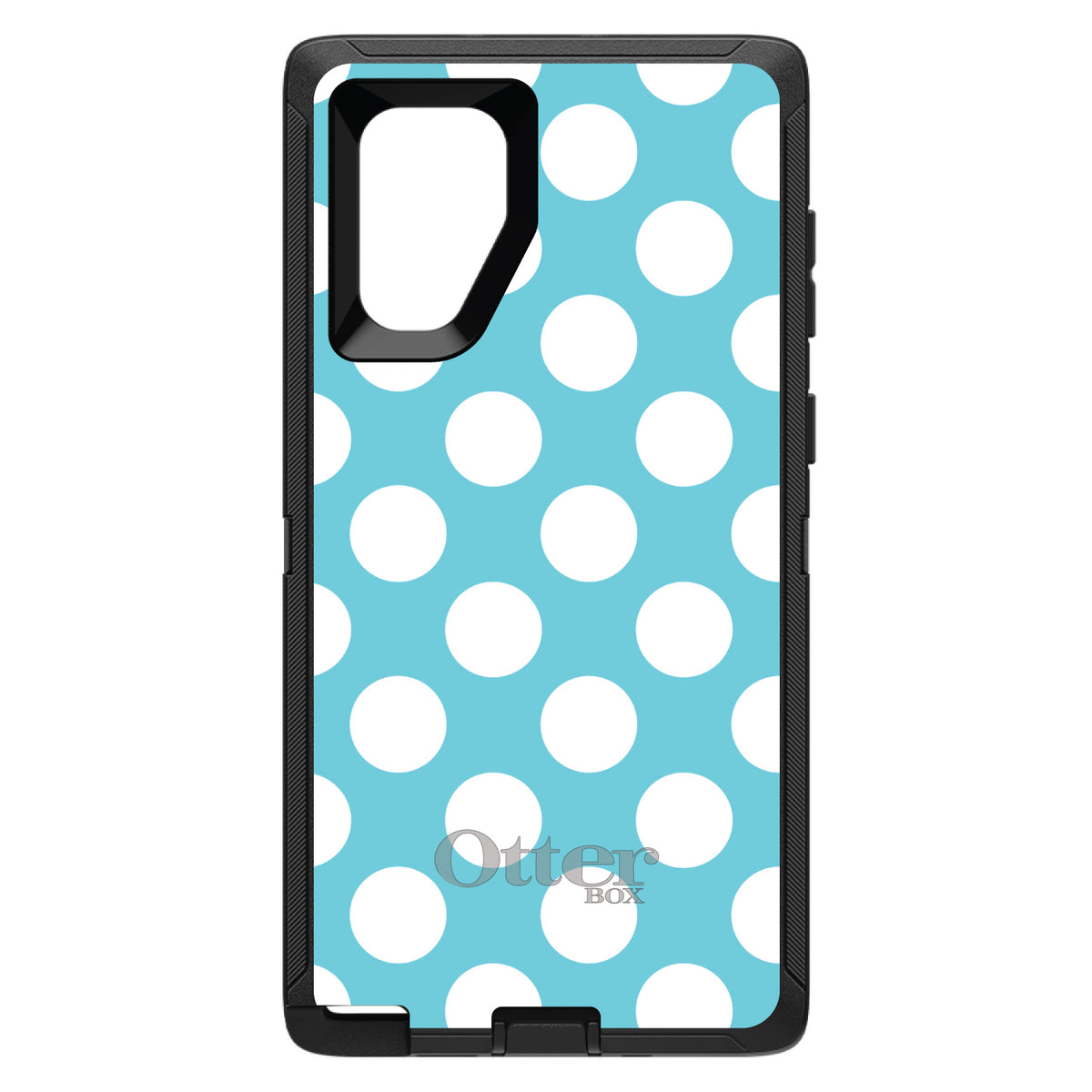 White & Blue Polka Dots OtterBox Defender Case for iPhone & Galaxy, view 15