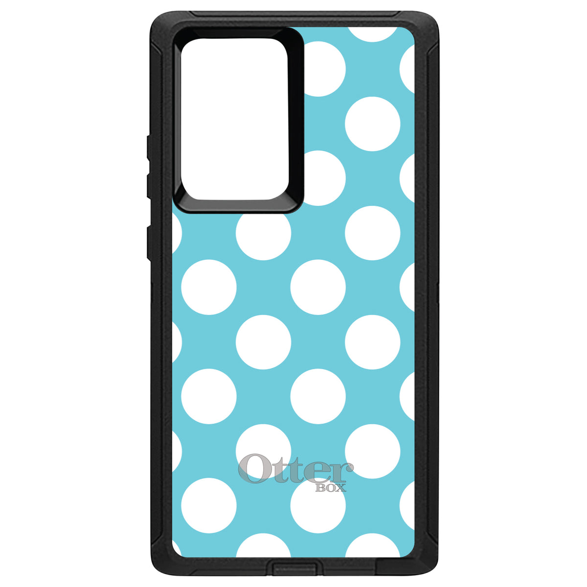 White & Blue Polka Dots OtterBox Defender Case for iPhone & Galaxy, view 13