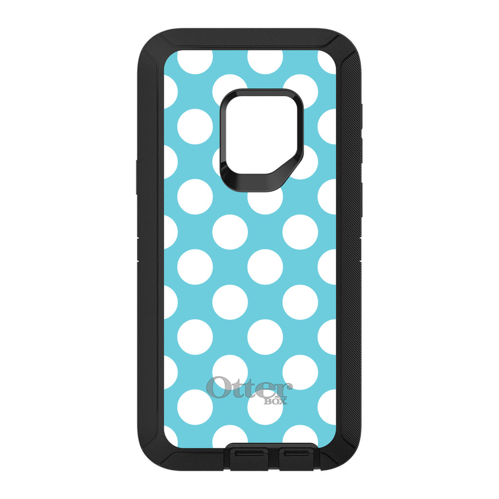 White & Blue Polka Dots OtterBox Defender Case for iPhone & Galaxy, view 11