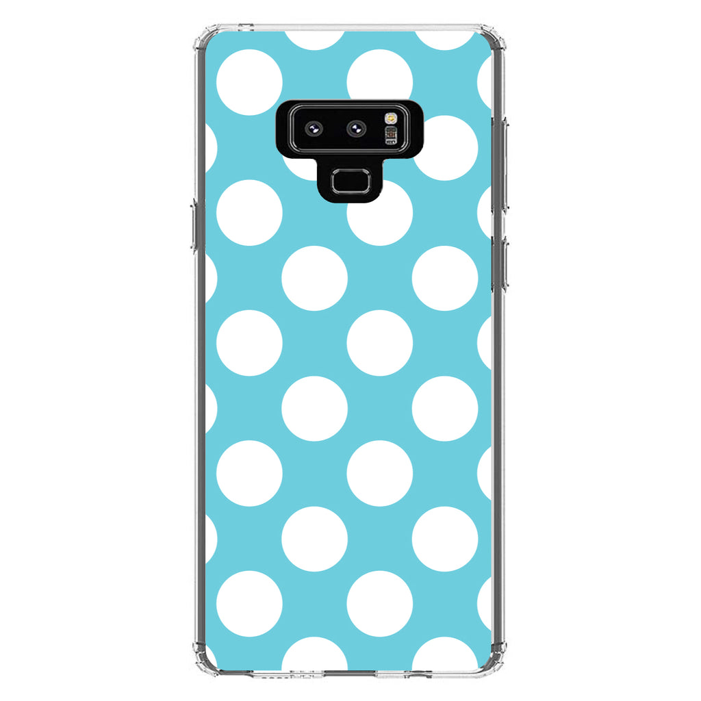 White & Blue Polka Dots Clear Shockproof iPhone Case, view 11