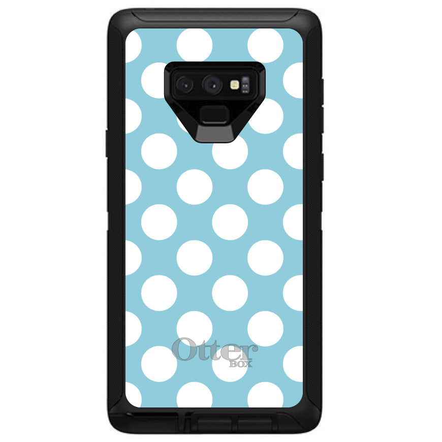 White & Blue Polka Dots OtterBox Defender Case for iPhone & Galaxy, view 16
