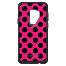 DistinctInk™ OtterBox Symmetry Series Case for Apple iPhone / Samsung Galaxy / Google Pixel - Black & Hot Pink Polka Dots