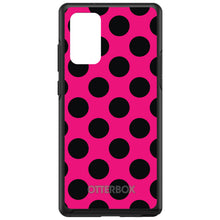 DistinctInk™ OtterBox Symmetry Series Case for Apple iPhone / Samsung Galaxy / Google Pixel - Black & Hot Pink Polka Dots