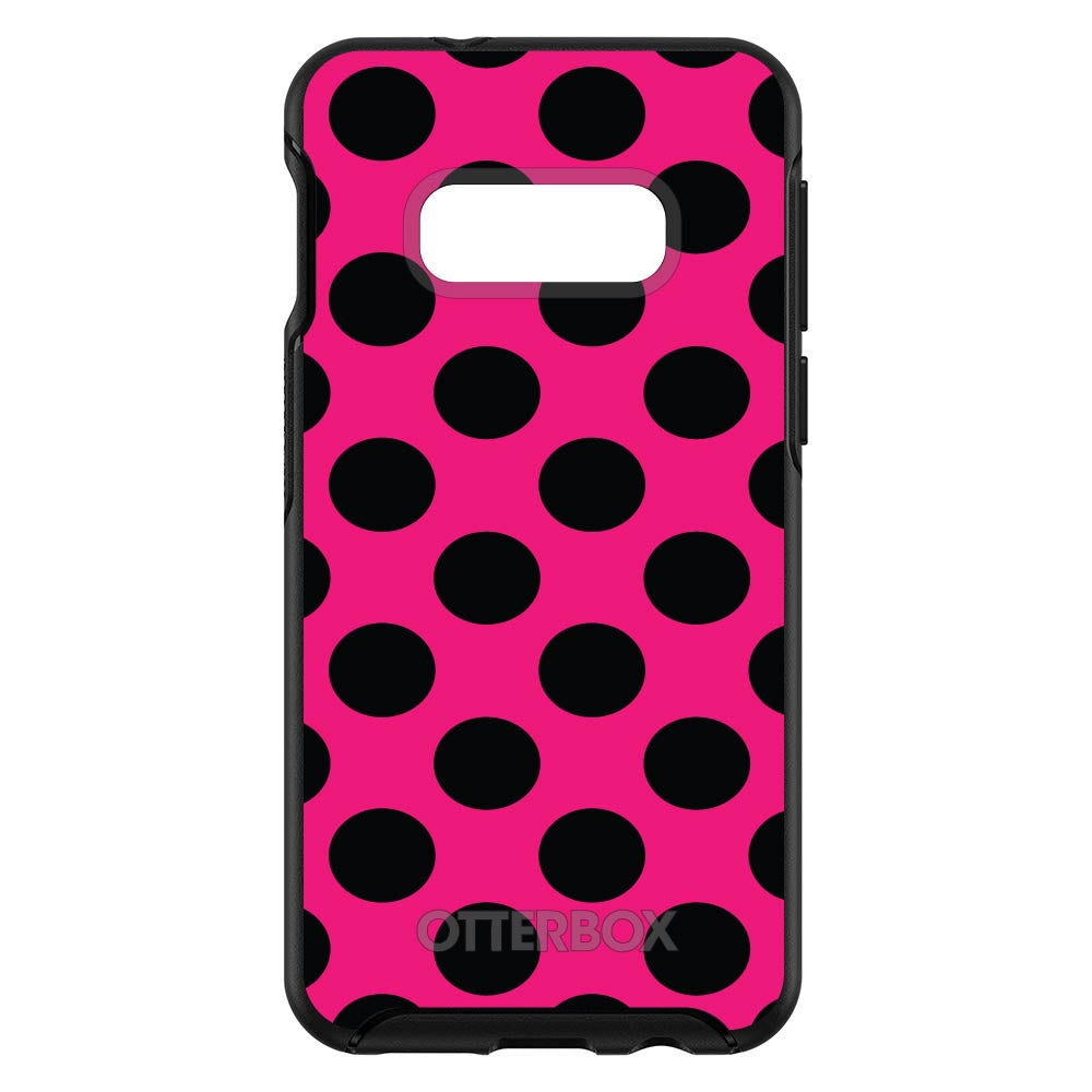 Black & Hot Pink Polka Dots OtterBox Symmetry Case for iPhone & Galaxy, view 7
