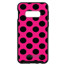 DistinctInk™ OtterBox Symmetry Series Case for Apple iPhone / Samsung Galaxy / Google Pixel - Black & Hot Pink Polka Dots