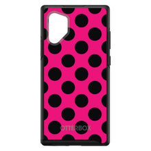 DistinctInk™ OtterBox Symmetry Series Case for Apple iPhone / Samsung Galaxy / Google Pixel - Black & Hot Pink Polka Dots