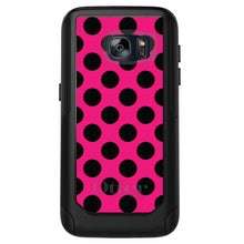 DistinctInk™ OtterBox Commuter Series Case for Apple iPhone or Samsung Galaxy - Black & Hot Pink Polka Dots