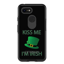 DistinctInk™ OtterBox Symmetry Series Case for Apple iPhone / Samsung Galaxy / Google Pixel - Black Green Kiss Me Im Irish