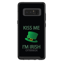 DistinctInk™ OtterBox Symmetry Series Case for Apple iPhone / Samsung Galaxy / Google Pixel - Black Green Kiss Me Im Irish