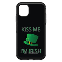 DistinctInk™ OtterBox Symmetry Series Case for Apple iPhone / Samsung Galaxy / Google Pixel - Black Green Kiss Me Im Irish