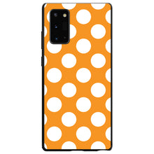 DistinctInk® Hard Plastic Snap-On Case for Apple iPhone or Samsung Galaxy - White & Orange Polka Dots