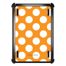 DistinctInk™ OtterBox Defender Series Case for Apple iPad / iPad Pro / iPad Air / iPad Mini - White & Orange Polka Dots