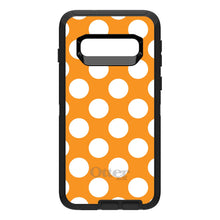 DistinctInk™ OtterBox Defender Series Case for Apple iPhone / Samsung Galaxy / Google Pixel - White & Orange Polka Dots