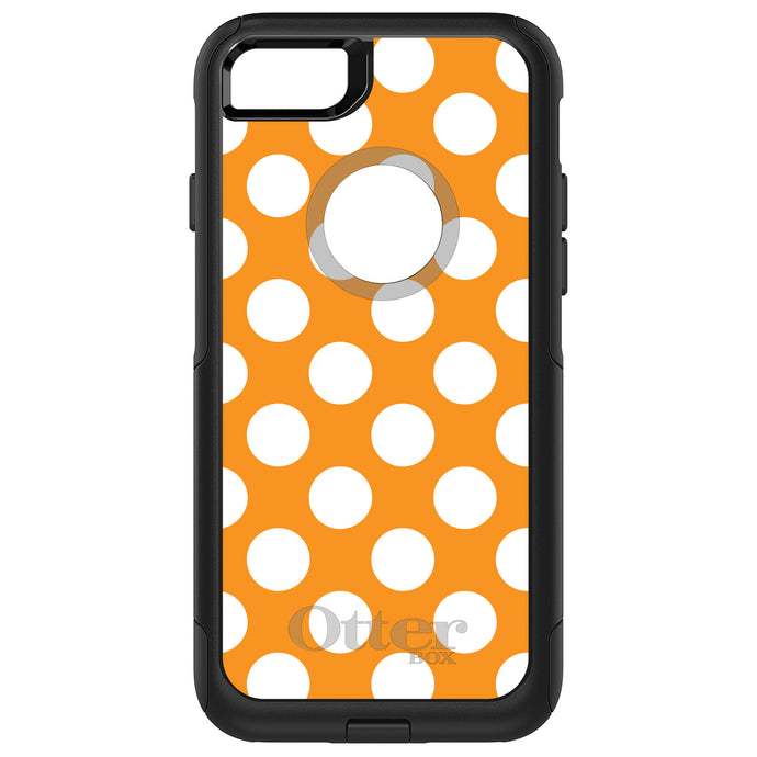 DistinctInk OtterBox Commuter Series Case for Apple iPhone or Samsung Galaxy - White & Orange Polka Dots