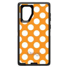 DistinctInk™ OtterBox Defender Series Case for Apple iPhone / Samsung Galaxy / Google Pixel - White & Orange Polka Dots