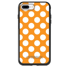 DistinctInk™ OtterBox Symmetry Series Case for Apple iPhone / Samsung Galaxy / Google Pixel - White & Orange Polka Dots