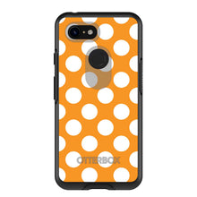 DistinctInk™ OtterBox Symmetry Series Case for Apple iPhone / Samsung Galaxy / Google Pixel - White & Orange Polka Dots