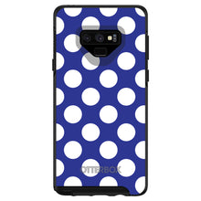 DistinctInk™ OtterBox Symmetry Series Case for Apple iPhone / Samsung Galaxy / Google Pixel - White & Dark Blue Polka Dots