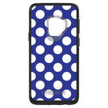DistinctInk™ OtterBox Symmetry Series Case for Apple iPhone / Samsung Galaxy / Google Pixel - White & Dark Blue Polka Dots