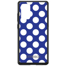 DistinctInk™ OtterBox Symmetry Series Case for Apple iPhone / Samsung Galaxy / Google Pixel - White & Dark Blue Polka Dots