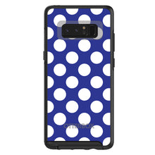 DistinctInk™ OtterBox Symmetry Series Case for Apple iPhone / Samsung Galaxy / Google Pixel - White & Dark Blue Polka Dots