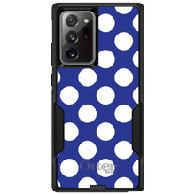 DistinctInk™ OtterBox Commuter Series Case for Apple iPhone or Samsung Galaxy - White & Dark Blue Polka Dots