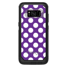 DistinctInk™ OtterBox Commuter Series Case for Apple iPhone or Samsung Galaxy - White & Purple Polka Dots