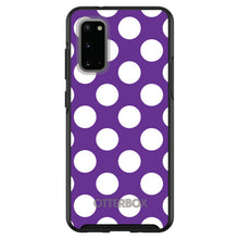 DistinctInk™ OtterBox Symmetry Series Case for Apple iPhone / Samsung Galaxy / Google Pixel - White & Purple Polka Dots