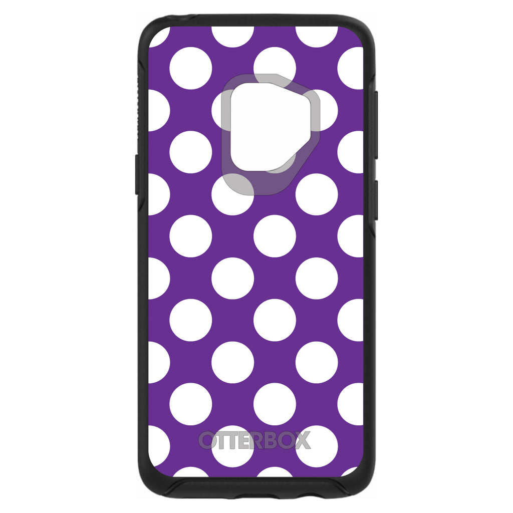 White & Purple Polka Dots OtterBox Symmetry Case for iPhone & Galaxy, view 8