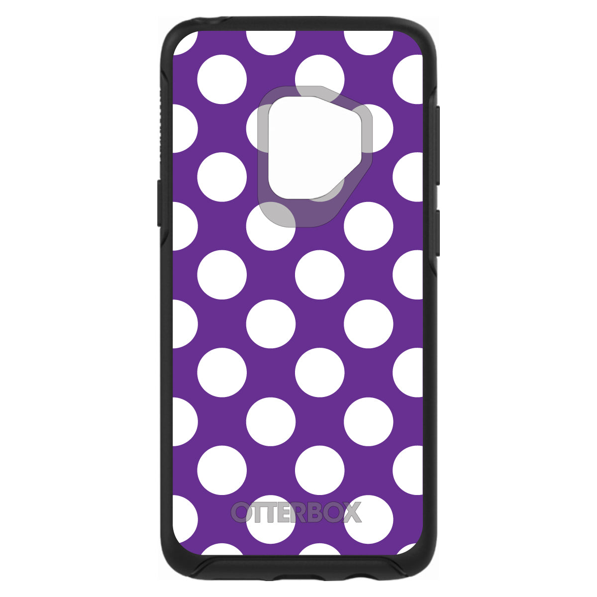 White & Purple Polka Dots OtterBox Symmetry Case for iPhone & Galaxy, view 8