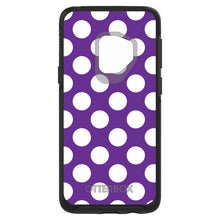 DistinctInk™ OtterBox Symmetry Series Case for Apple iPhone / Samsung Galaxy / Google Pixel - White & Purple Polka Dots