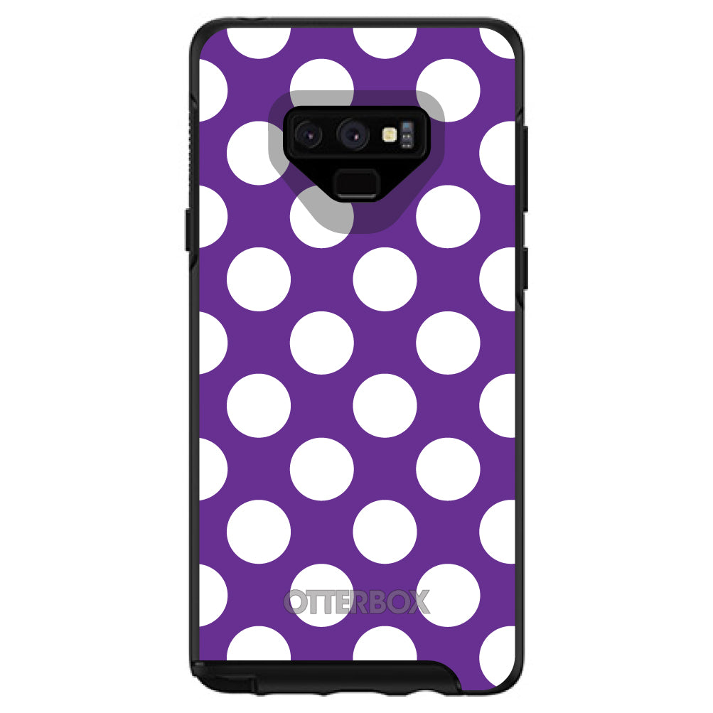 White & Purple Polka Dots OtterBox Symmetry Case for iPhone & Galaxy, view 13
