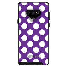 DistinctInk™ OtterBox Symmetry Series Case for Apple iPhone / Samsung Galaxy / Google Pixel - White & Purple Polka Dots