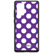 DistinctInk™ OtterBox Symmetry Series Case for Apple iPhone / Samsung Galaxy / Google Pixel - White & Purple Polka Dots
