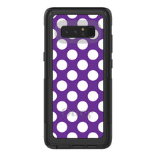 DistinctInk™ OtterBox Commuter Series Case for Apple iPhone or Samsung Galaxy - White & Purple Polka Dots