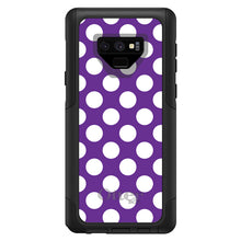 DistinctInk™ OtterBox Commuter Series Case for Apple iPhone or Samsung Galaxy - White & Purple Polka Dots