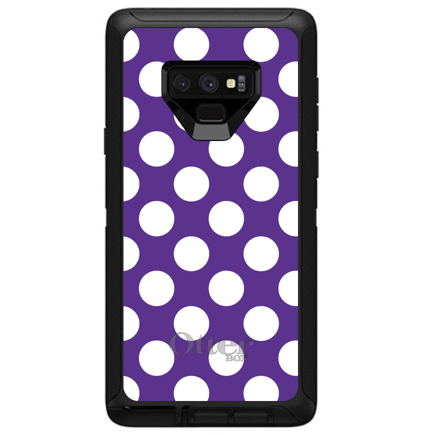 White & Purple Polka Dots OtterBox Defender Case for iPhone & Galaxy, view 16