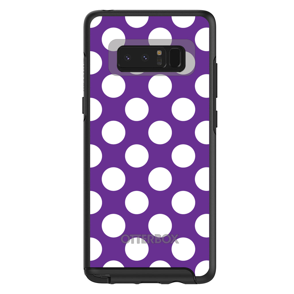 White & Purple Polka Dots OtterBox Symmetry Case for iPhone & Galaxy, view 14