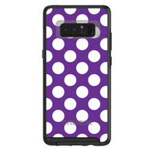 DistinctInk™ OtterBox Symmetry Series Case for Apple iPhone / Samsung Galaxy / Google Pixel - White & Purple Polka Dots