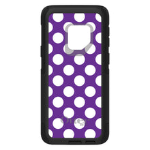 DistinctInk™ OtterBox Commuter Series Case for Apple iPhone or Samsung Galaxy - White & Purple Polka Dots