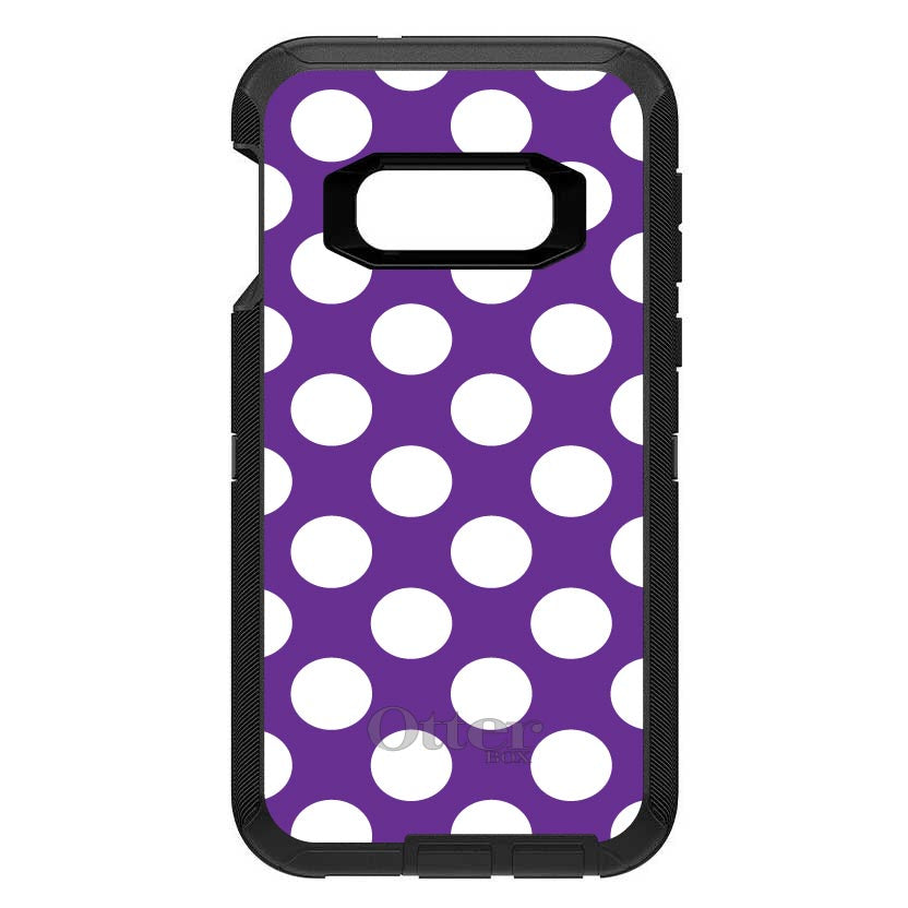 White & Purple Polka Dots OtterBox Defender Case for iPhone & Galaxy, view 10