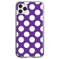 White & Purple Polka Dots Clear Shockproof iPhone Case