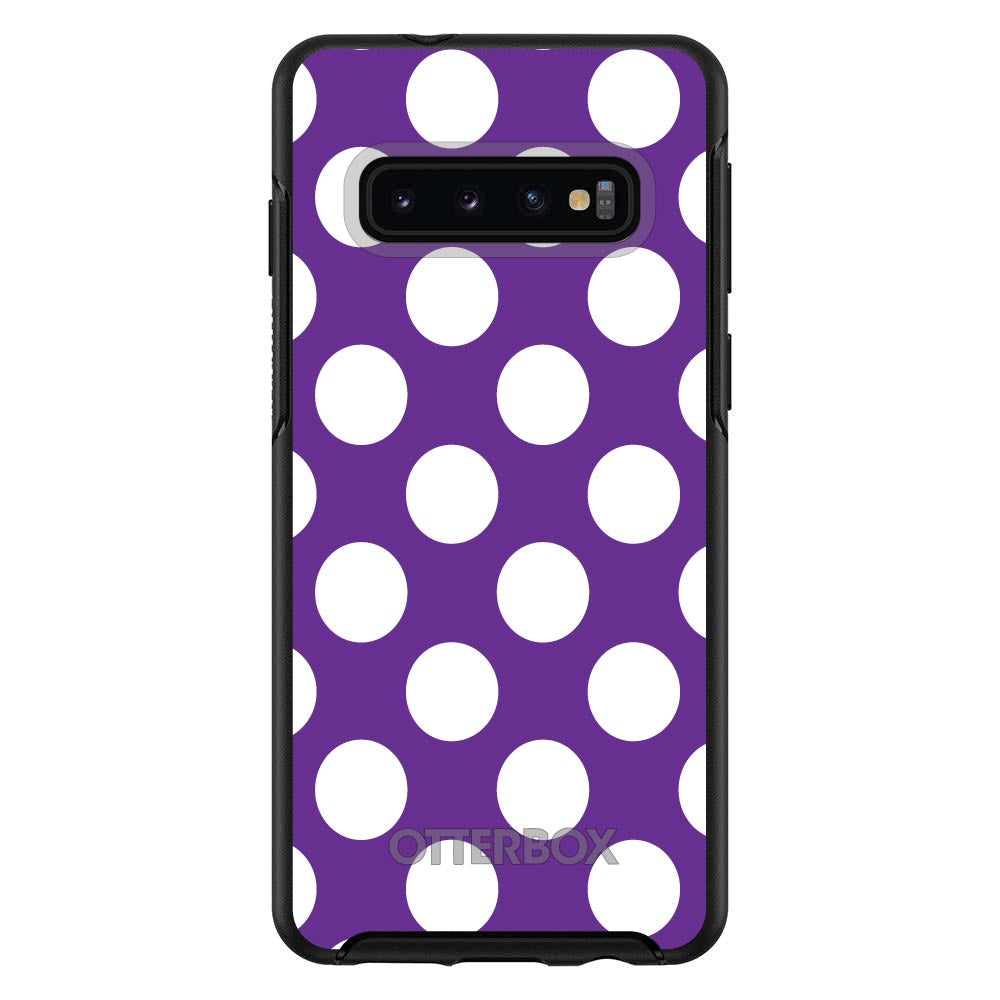 White & Purple Polka Dots OtterBox Symmetry Case for iPhone & Galaxy, view 6