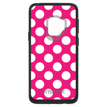 DistinctInk™ OtterBox Symmetry Series Case for Apple iPhone / Samsung Galaxy / Google Pixel - White & Hot Pink Polka Dots