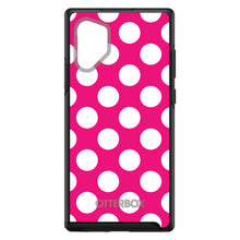 DistinctInk™ OtterBox Symmetry Series Case for Apple iPhone / Samsung Galaxy / Google Pixel - White & Hot Pink Polka Dots