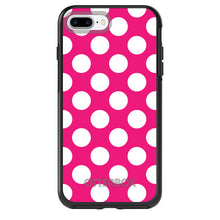 DistinctInk™ OtterBox Symmetry Series Case for Apple iPhone / Samsung Galaxy / Google Pixel - White & Hot Pink Polka Dots